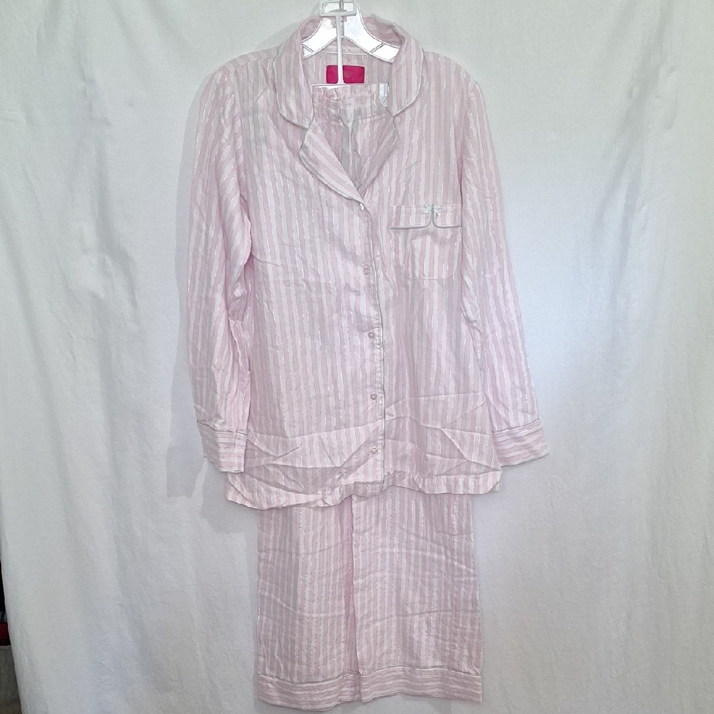 Victoria's Secret Light Pink Striped Pajama Set